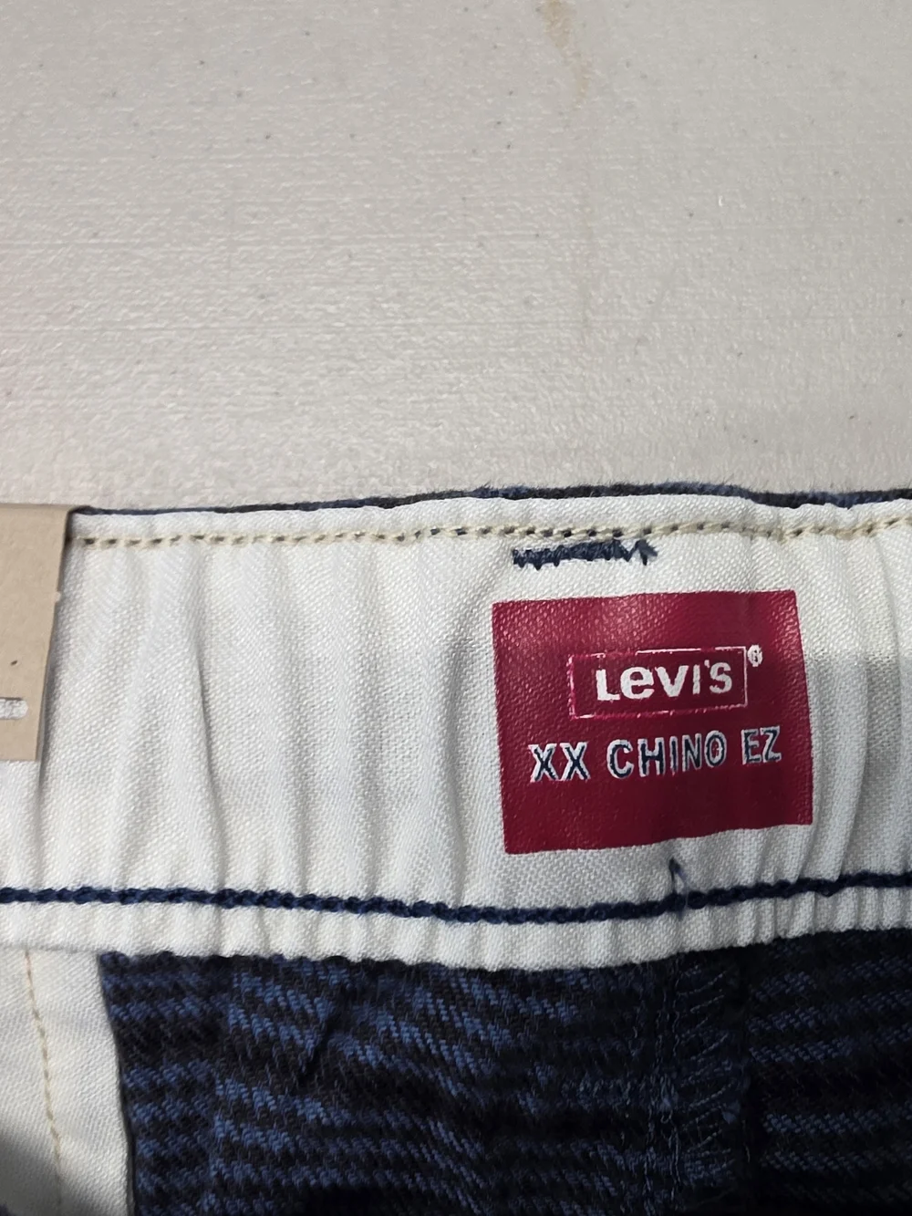 Levi's XX Chino EX Taper Men's Pants Small Stretch . New w/ Tag Blue Plaid